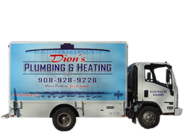 Dion's plumbing and heating's truck